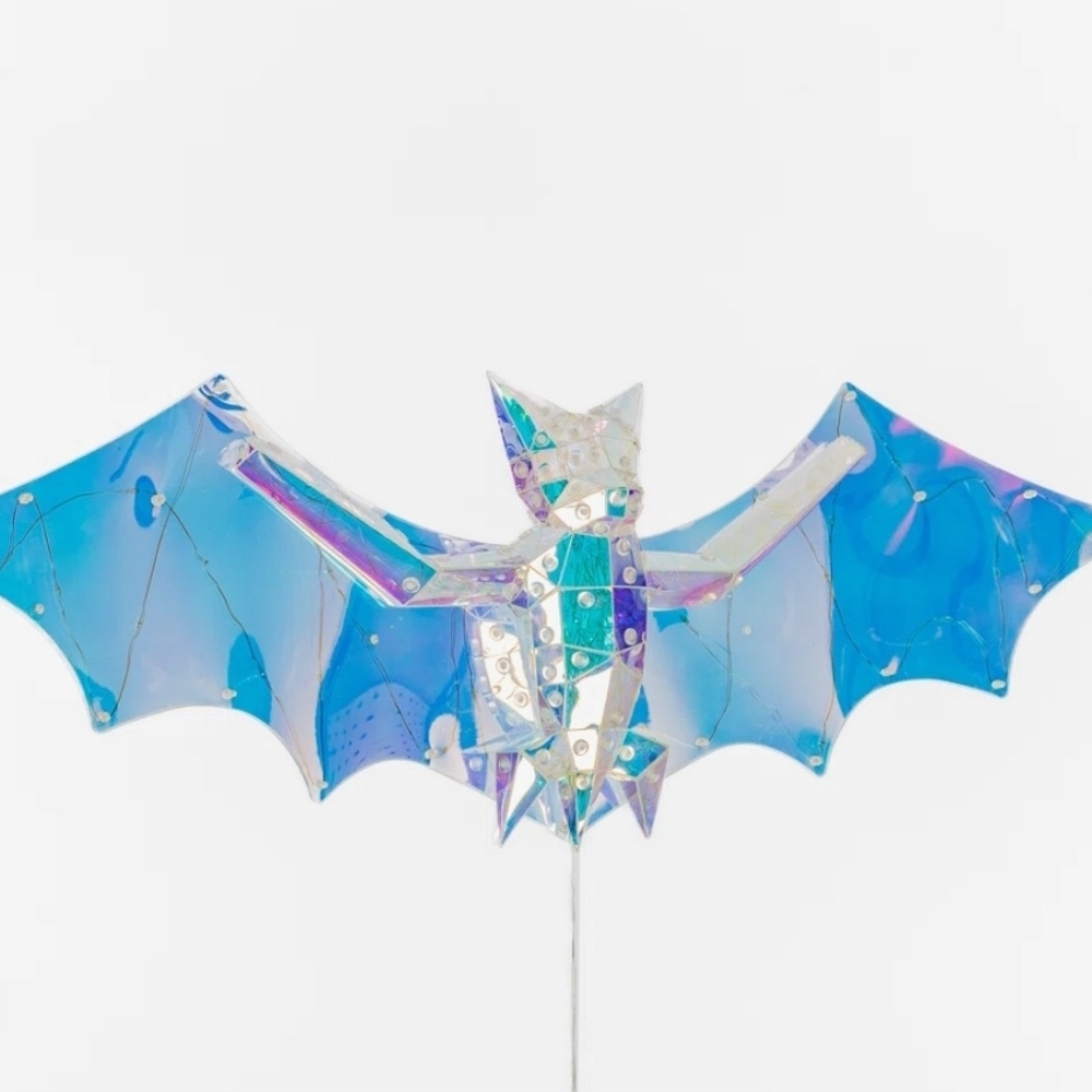 Party City Iridescent Bat Decor With Remote Control